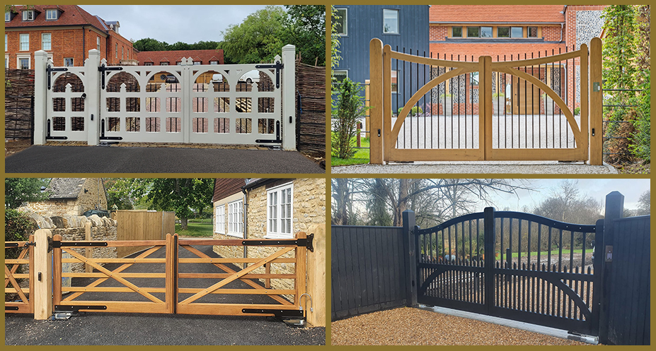 timber driveway gates